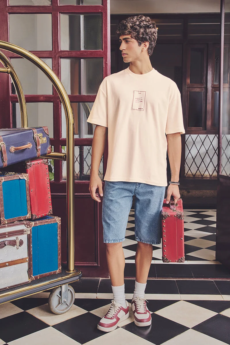 سنيتش Late Checkout Patchwork Oversized T-Shirt